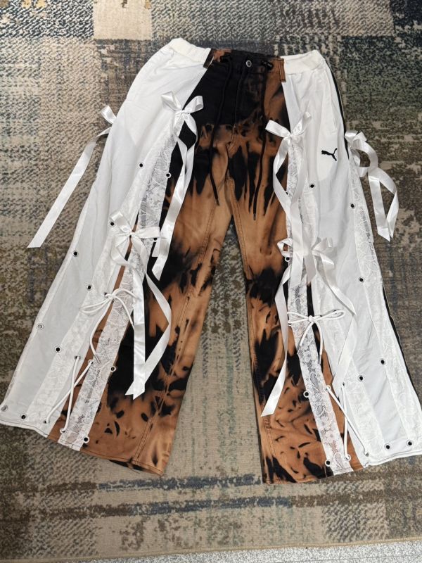 Remake 美式蕾絲拼接褲 