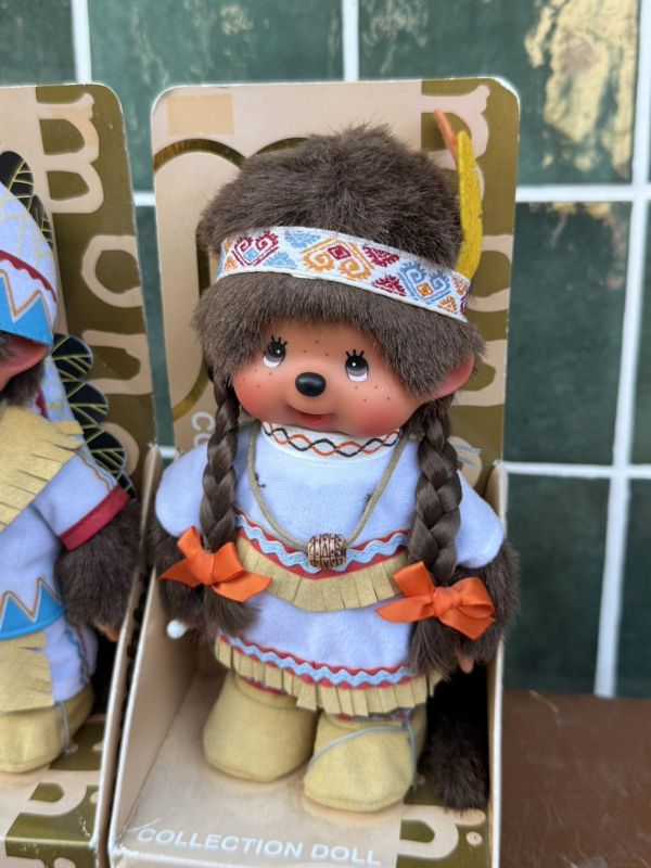日本正版 老品 印地安人 Monchhichi 夢奇奇 