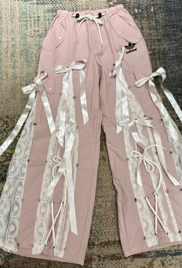 Remake 美式蕾絲工裝褲 