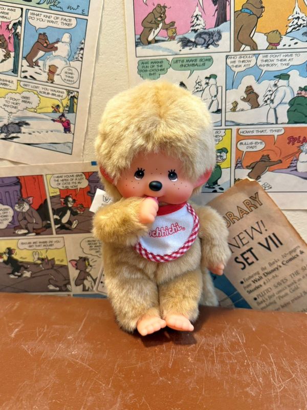 Monchhichi モンチッチ 金毛 娃娃 