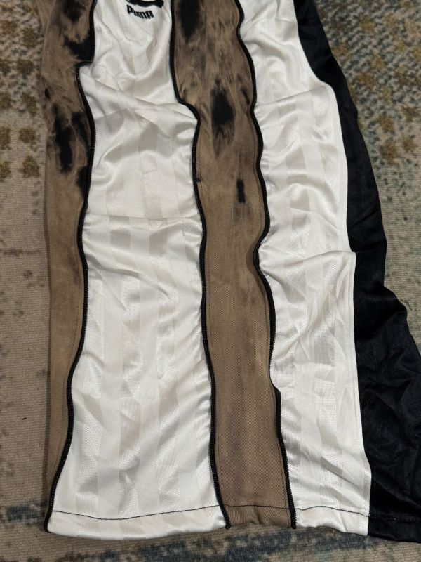 Remake 美式渲染拉鍊拼接褲 