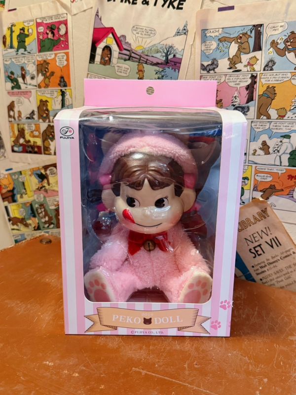 2019年 日本正版 不二家 牛奶妹 PEKO DOLL 限量 貓咪造型 