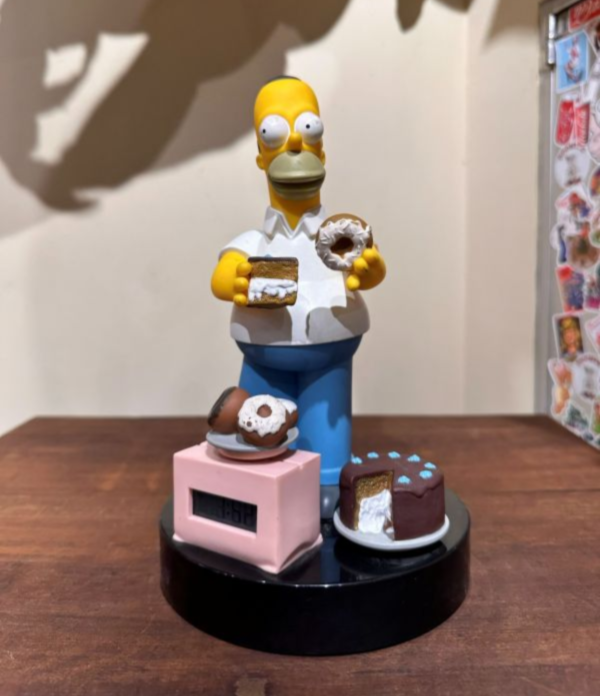 1998年 辛普森一家 Wesco Homer 甜甜圈和蛋糕會說話的鬧鐘 