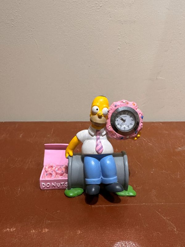 2002年 The Simpson 辛普森家庭 荷馬辛普森獨家甜甜圈手錶罐 