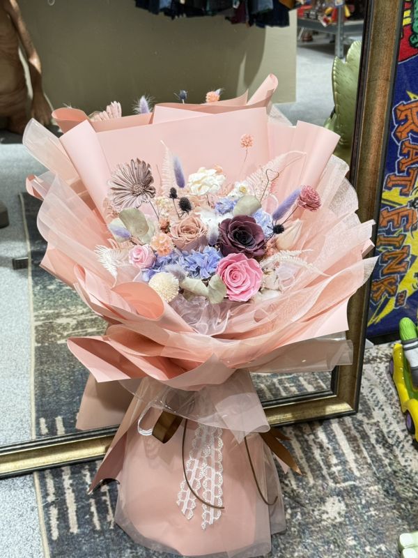 柔光畫布-永生花束 
