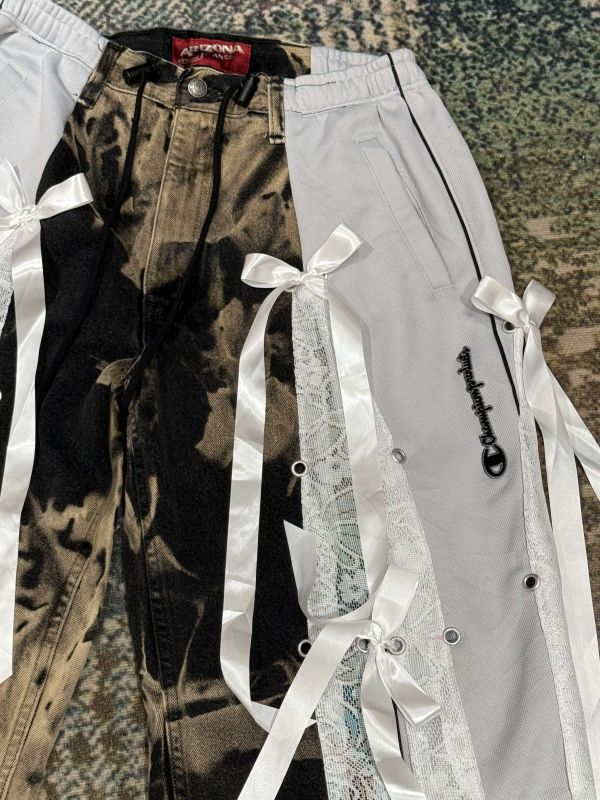 Remake 美式蕾絲拼接褲 