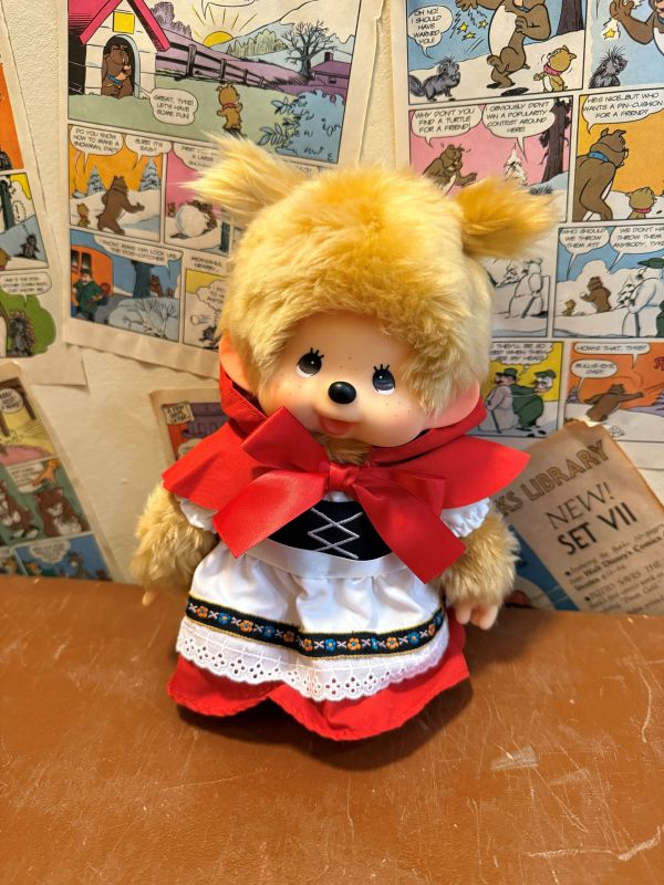 日本 正版 絕版 Monchhichi x Sekiguchi  童話故事系列 小紅帽夢奇奇 