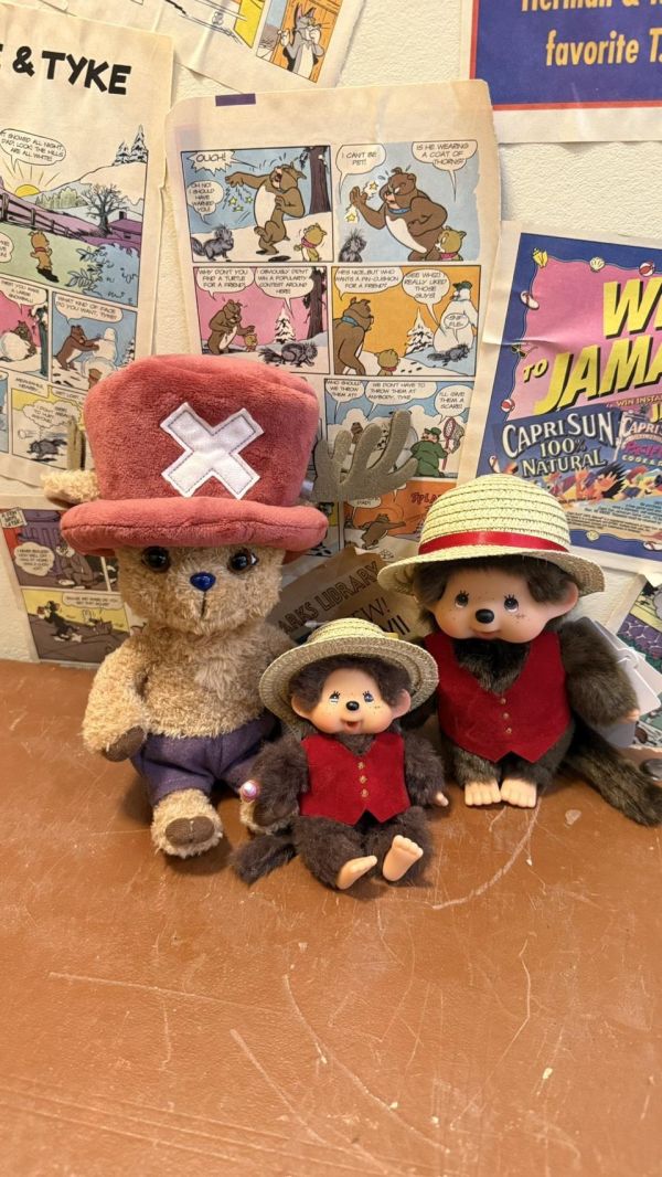 [日本限定]  海賊王  Monchhichi Chimutan 玩偶 吊飾 