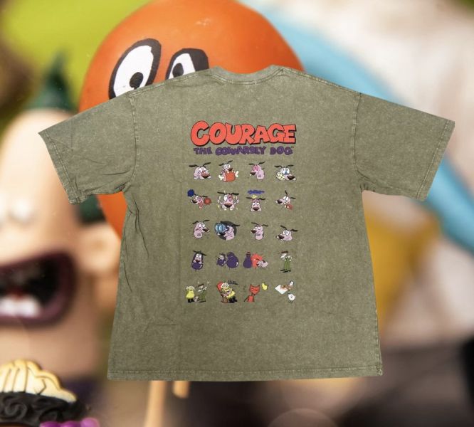 童年卡通系列 膽小狗多圖 水洗T-shirts 