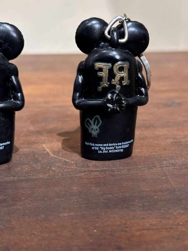 2007 RAT FINK 老鼠芬克 RF鑰匙圈 黑金骷髏蠅 打火機套 