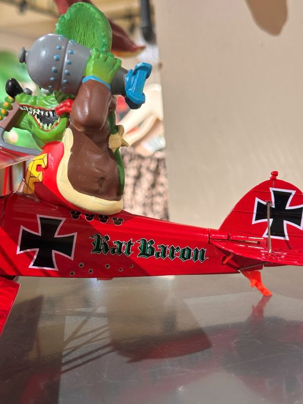 Auto World Rat Fink 芬克老鼠 1929 壓鑄模 紅色雙翼飛機 