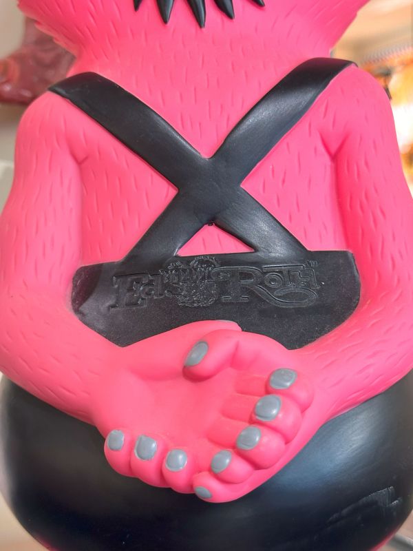 日本進口 Rat Fink 老鼠芬克 大型公仔 粉黑色 