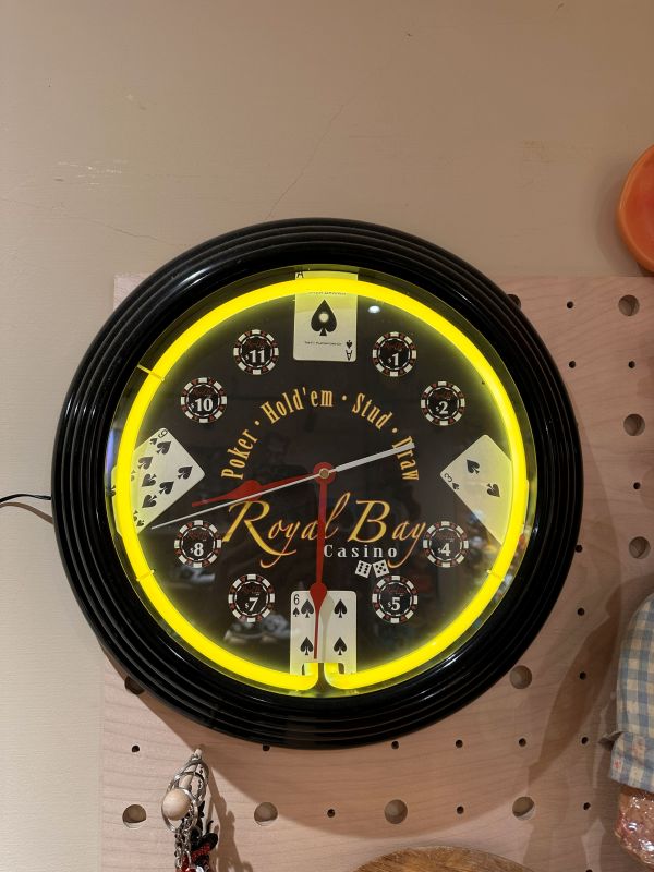 2010年 ROYAL BAY CASINO ROYAL BAY 賭場撲克德州撲克霓虹鐘 