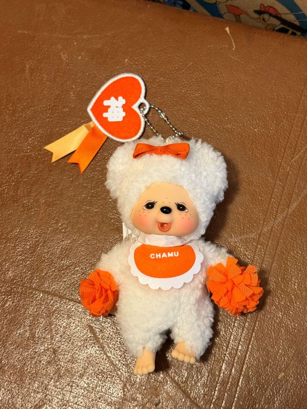 正版 Monchhichi 啦啦隊系列 小羊夢奇奇 吊飾鑰匙圈 