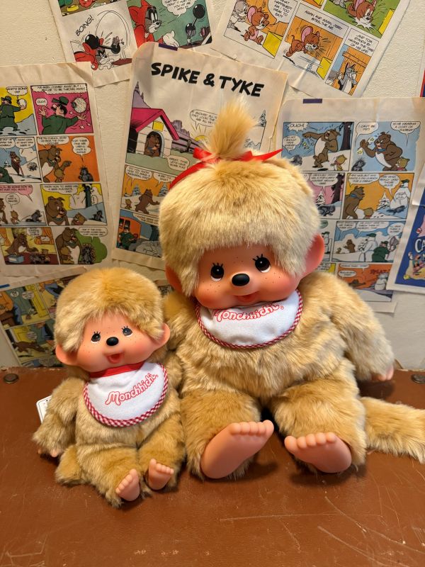 Monchhichi モンチッチ 金毛 圍兜兜 45cm 