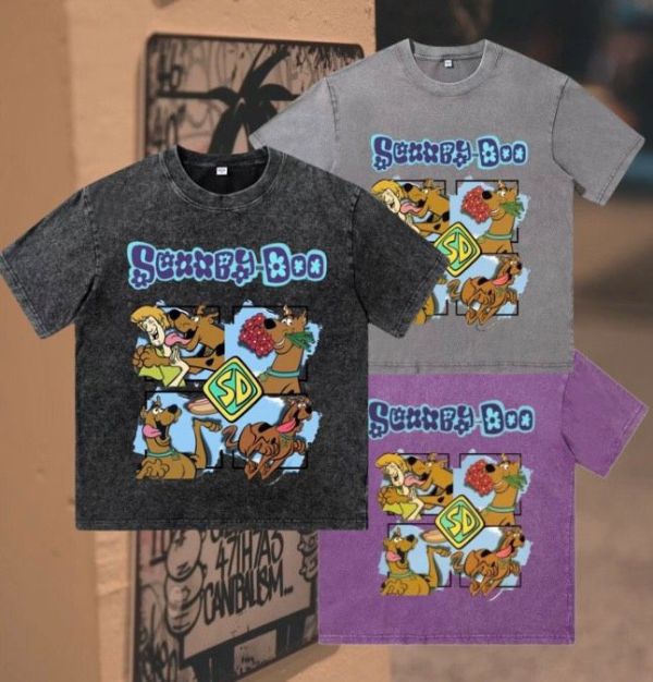 童年卡通系列 史酷比四格圖 水洗T-shirts(三色) 