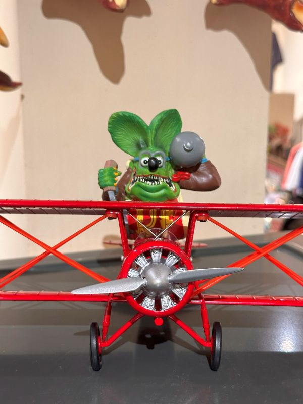 Auto World Rat Fink 芬克老鼠 1929 壓鑄模 紅色雙翼飛機 