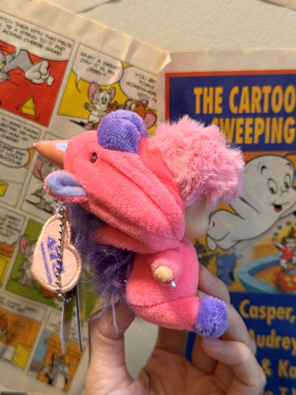 日本限定 正版 Monchhichi x 475 聯名第二彈香草味獨角獸Bebichhichi 吊飾鑰匙圈 