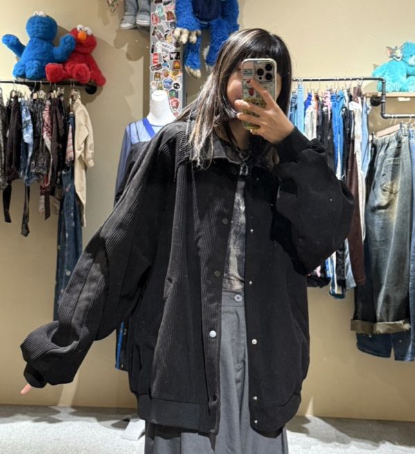 韓版麂皮拼燈芯絨外套 三色 