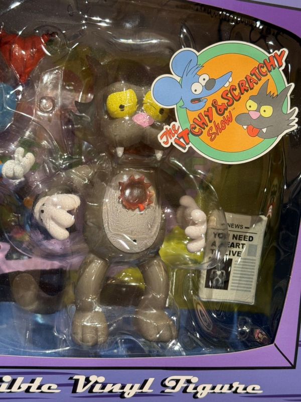 Kidrobot x The Simpsons 辛普森 【貓鼠大戰】 撓撓 & 癢癢 血腥情人節 電視機 