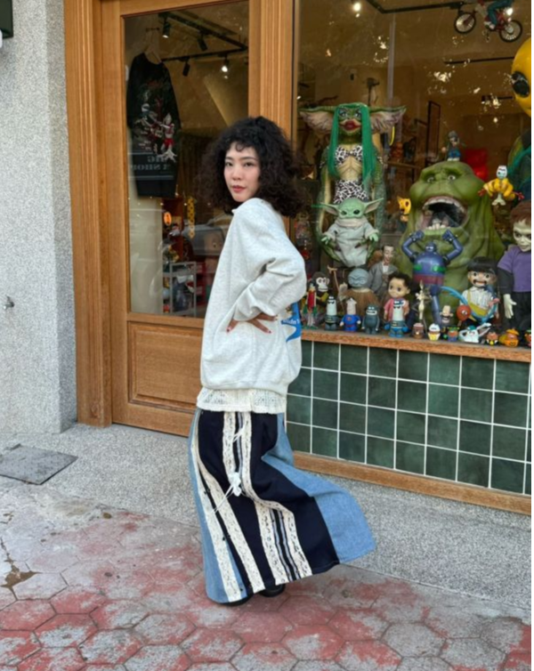 Remake 美式蕾絲拼接裙 