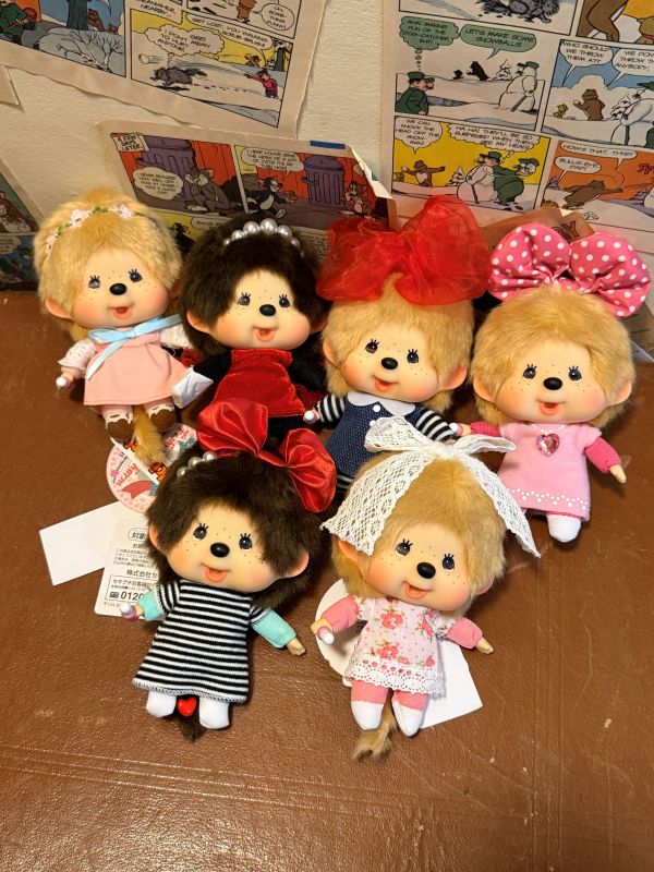 日本限定 泰國限定 正版 Monchhichi 大臉蝴蝶結 夢奇奇 吊飾鑰匙圈 