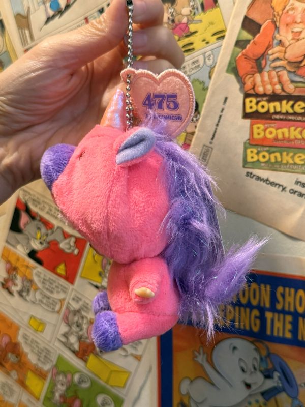 日本限定 正版 Monchhichi x 475 聯名第二彈香草味獨角獸Bebichhichi 吊飾鑰匙圈 