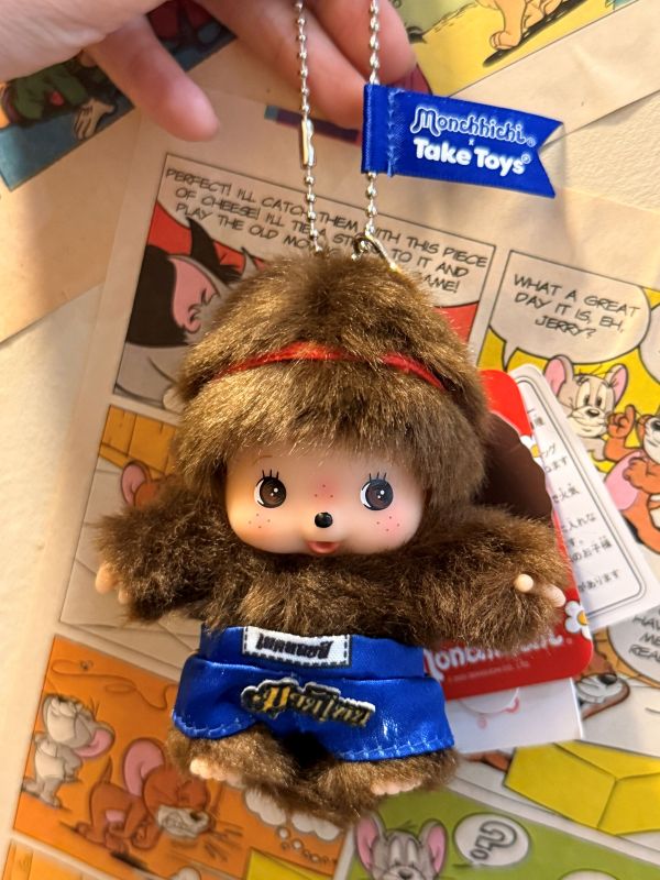 泰國限定 正版 Monchhichi มวยไทย Muay Thai 泰拳夢奇奇吊飾鑰匙圈 