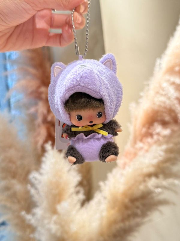 日本 正版 Monchhichi 夢奇奇動物baby 吊飾鑰匙圈 