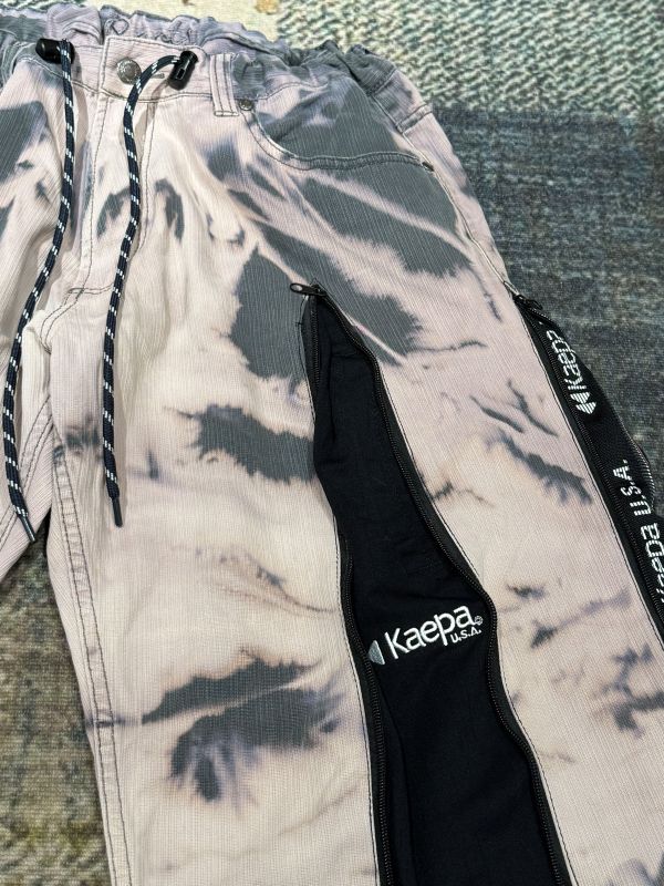 Remake 美式渲染拉鍊拼接褲 