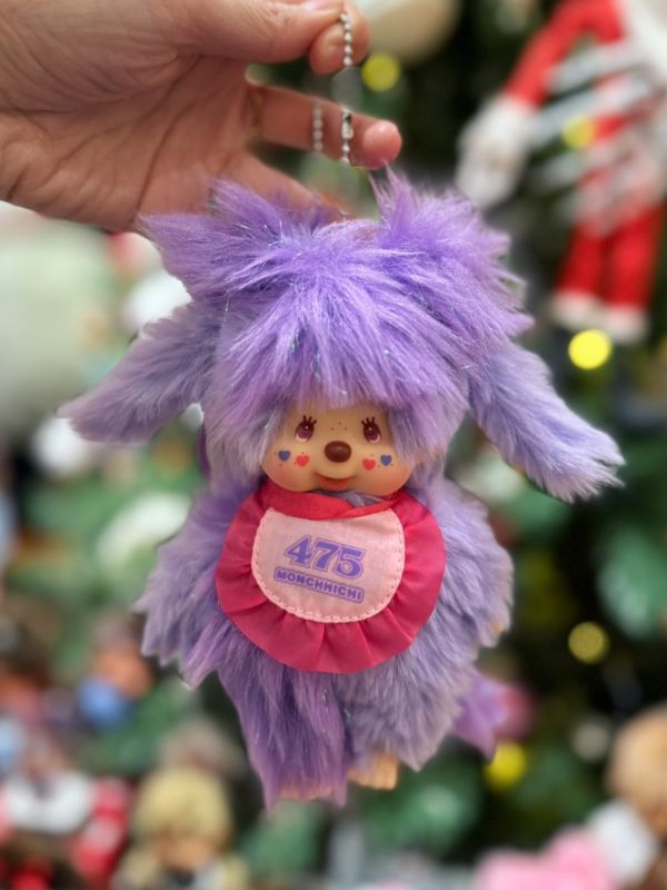 日本 正版 Monchhichi x KOL Shinako 475夢奇奇 飾鑰匙圈 
