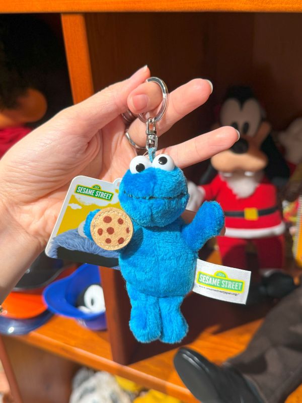 日本正版 NICI芝麻街娃娃 Elmo/餅乾怪獸 吊飾鑰匙圈 