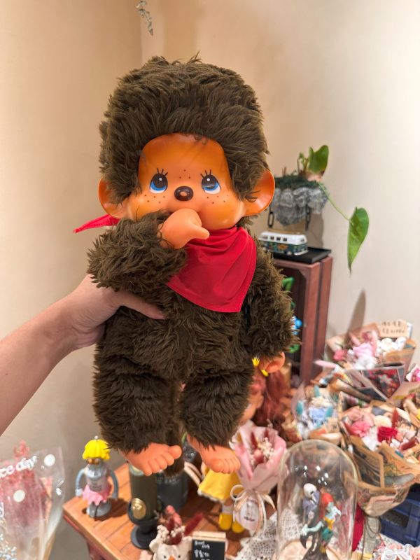 80年代 Monchhichi モンチッチ  紅絲巾夢奇奇 
