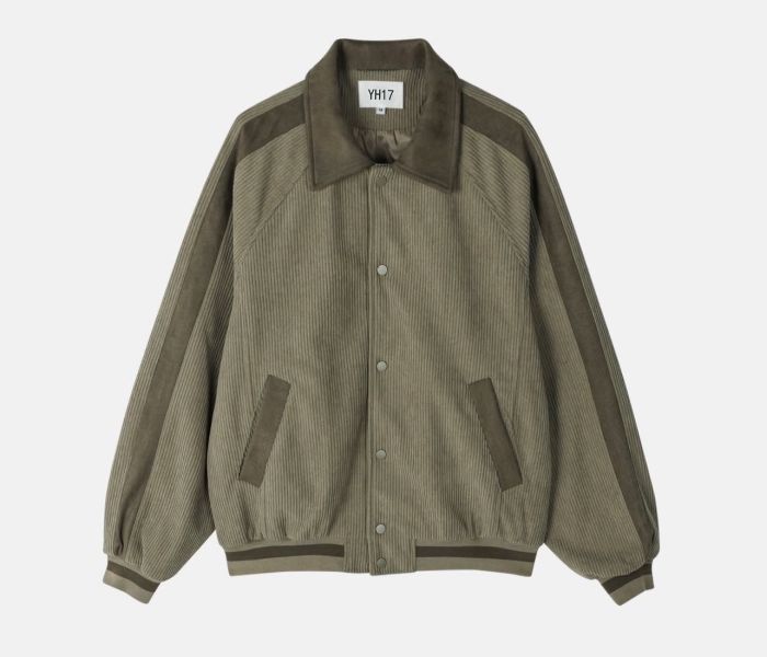 韓版麂皮拼燈芯絨外套 三色 