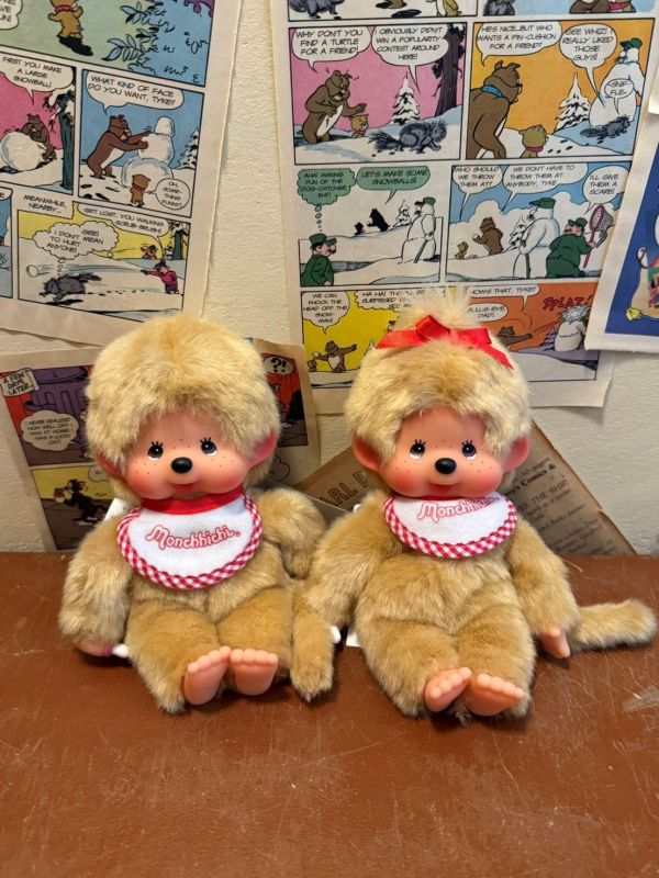 Monchhichi モンチッチ 金毛 娃娃 