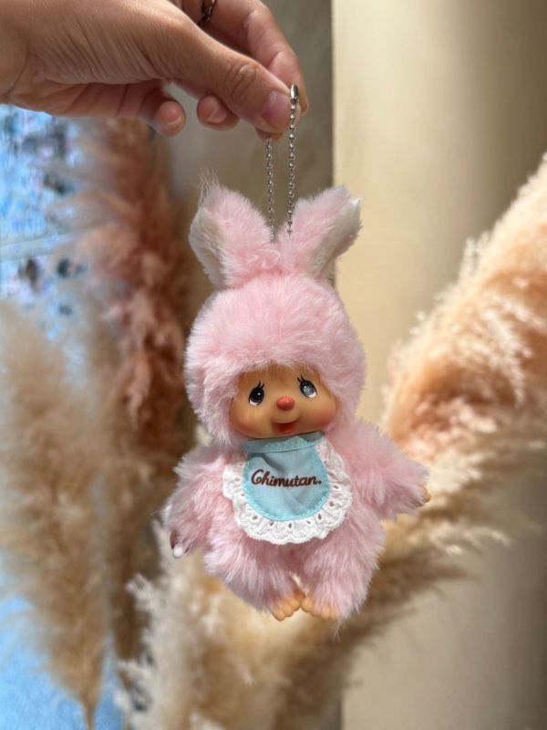 日本 正版 Monchhichi 夢奇奇兔兔 吊飾鑰匙圈 