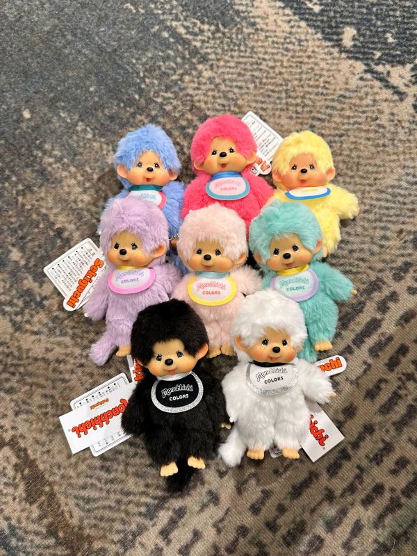 日本 正版 Monchhichi 馬卡龍 夢奇奇 吊飾鑰匙圈 
