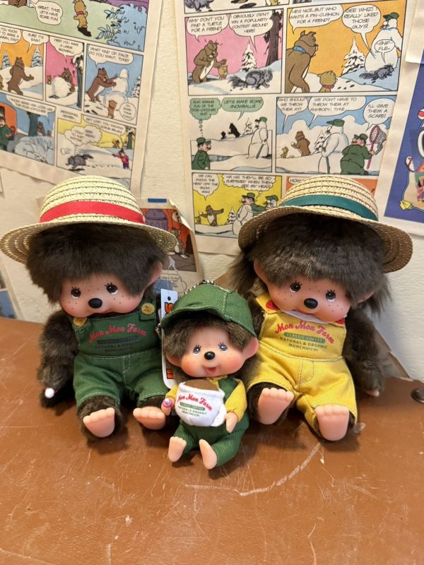 正版 Monchhichi Mon Mon Farm 咖啡系列夢奇奇 吊飾鑰匙圈 