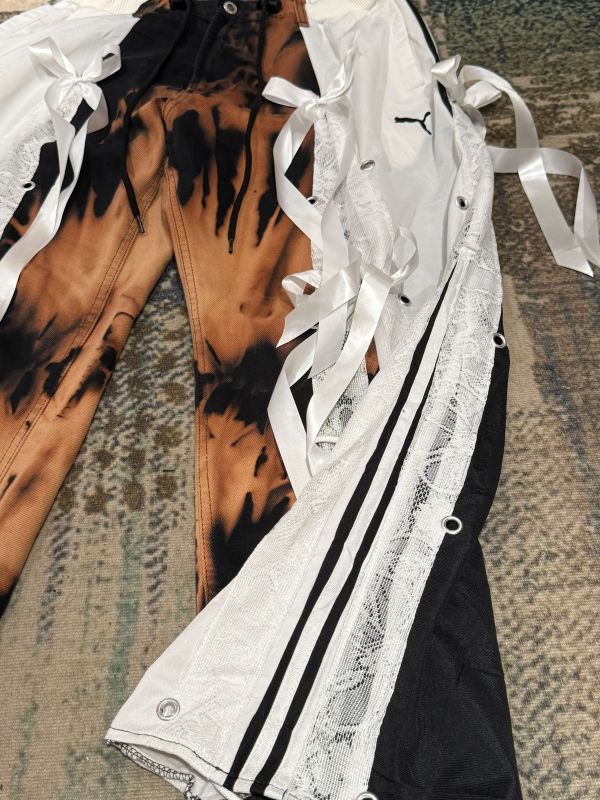 Remake 美式蕾絲拼接褲 