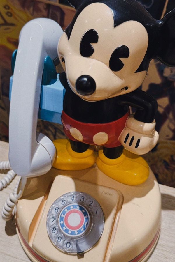 日本早期 DISNEY Mickey 老米奇 神田通信行 輪盤電話 