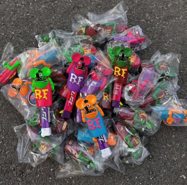 RAT FINK 老鼠芬克 RF鑰匙圈 打火機套 深綠/淺綠/紅/橘 