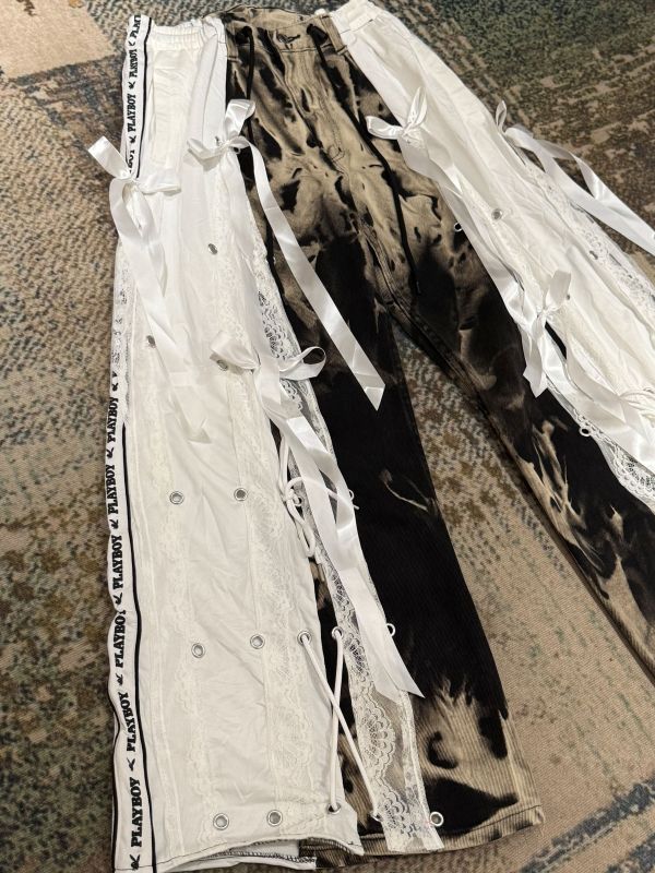 Remake 美式蕾絲拼接褲 