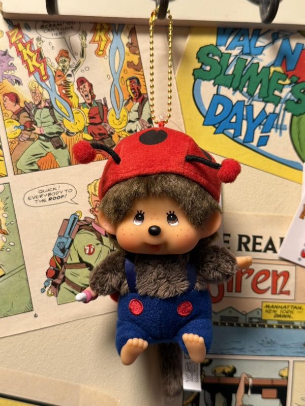 [日本限定]  瓢蟲 / 蝴蝶 / 蜜蜂 Monchhichi 吊飾 