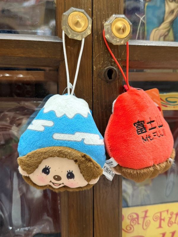 日本 正版 monchhichi 蒙奇奇 富士山/淺草雷門限定 吊飾鑰匙圈 