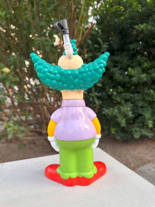 2001年 Simpson Krusty The Clown 小丑阿基 瓶裝吸管 