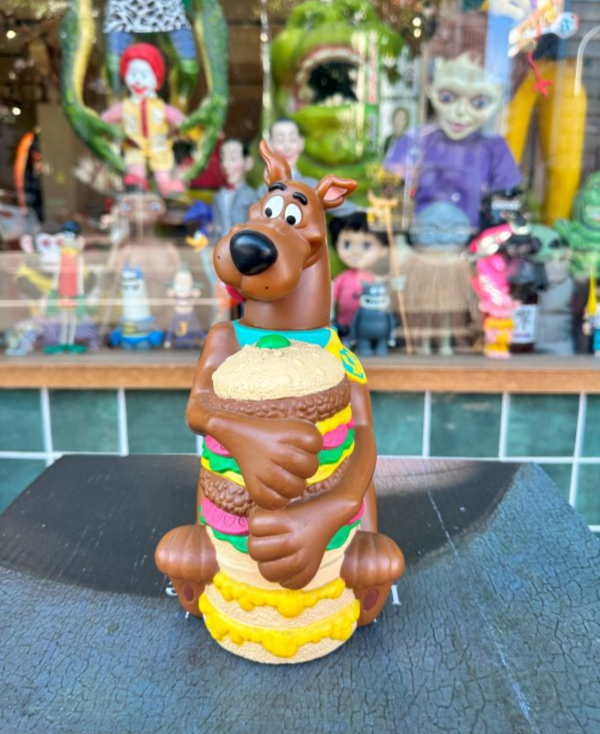 2000年Scooby Doo 手拿漢堡 史酷比 泡泡瓶 