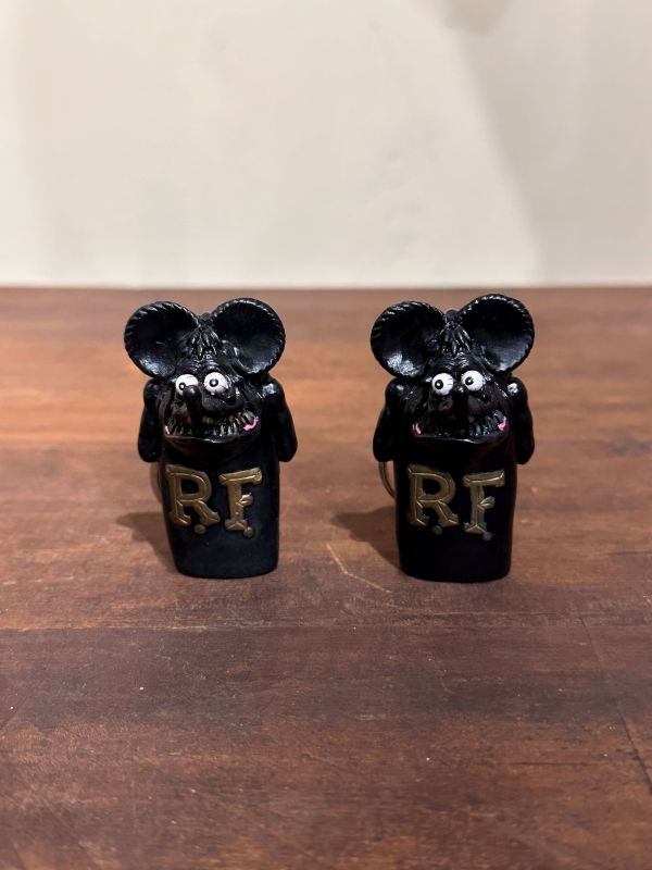 2007 RAT FINK 老鼠芬克 RF鑰匙圈 黑金骷髏蠅 打火機套 