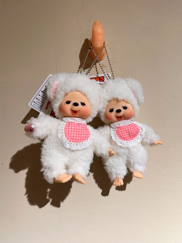 日本 正版 Monchhichi Friends Chamu 綿羊 吊飾鑰匙圈 