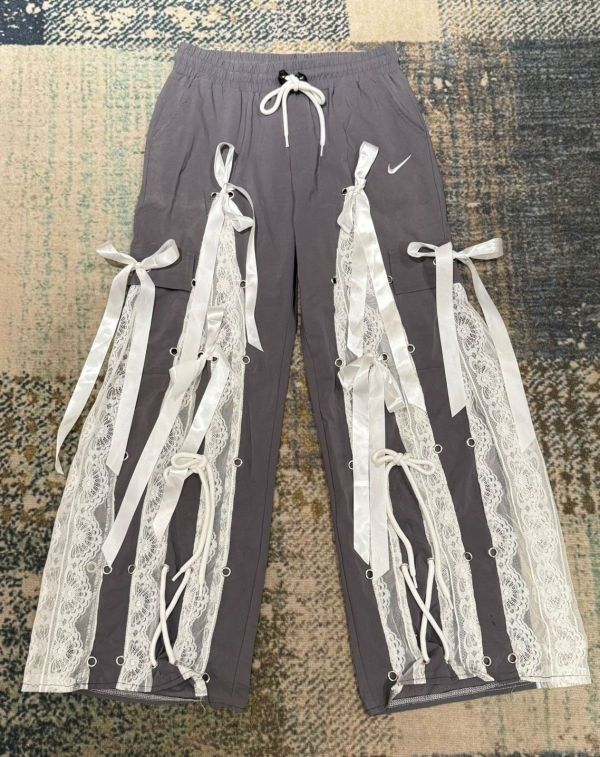 Remake 美式蕾絲工裝褲 
