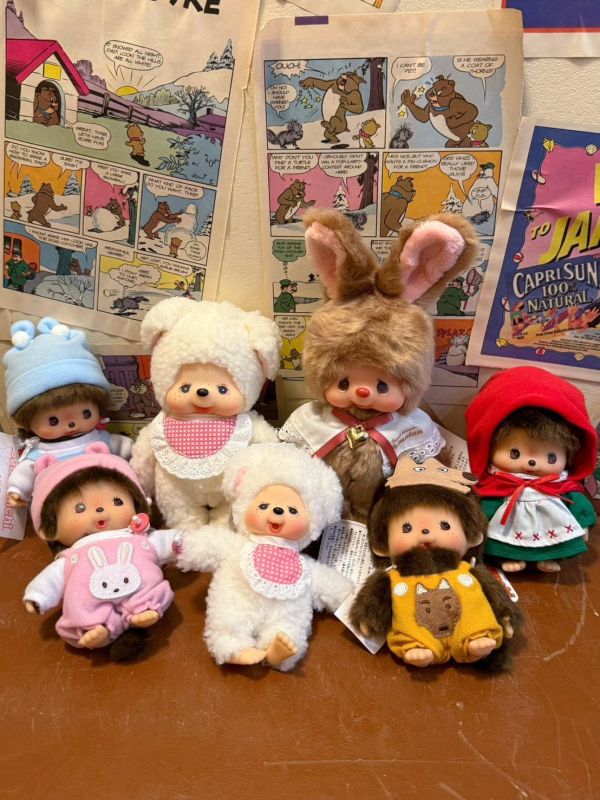 [日本限定] 小羊 / 小紅帽 / 大野狼 / BB款 Monchhichi 玩偶 
